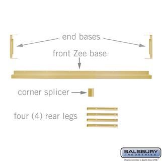 SalsburyIndustries 77572TN Zee Base Kit - 4 in. High- 6 ft. Length For 12 in. Deep Metal Lockers - Tan