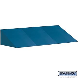 SalsburyIndustries 77768BL Sloping Hood For Up To 3 15 Wide X 18 Deep in. Metal Lockers - Blue