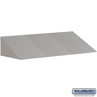 SalsburyIndustries 77768GY Sloping Hood For Up To 3 15 Wide X 18 Deep in. Metal Lockers - Gray