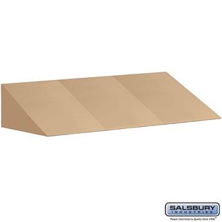 SalsburyIndustries 77768TN Sloping Hood For Up To 3 15 Wide X 18 Deep in. Metal Lockers - Tan