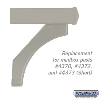 SalsburyIndustries 4377SLV Replacement Arm Kit For Deluxe Post 1 Roadside Mailbox - Silver