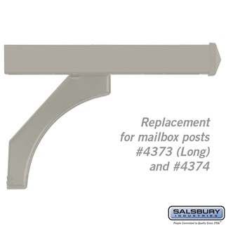 SalsburyIndustries 4378SLV Replacement Arm Kit For Deluxe Post 2 Roadside Mailboxes - Silver