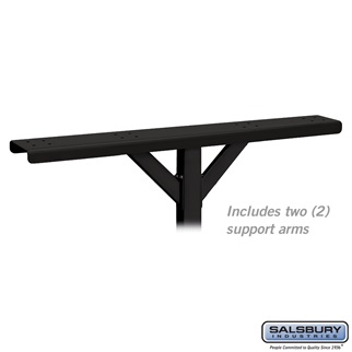 SalsburyIndustries 4384BLK 4 Wide With 2 Supporting Arms Spreader For Roadside Mailboxes - Black