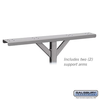 SalsburyIndustries 4384SLV 4 Wide With 2 Supporting Arms Spreader For Roadside Mailboxes - Silver