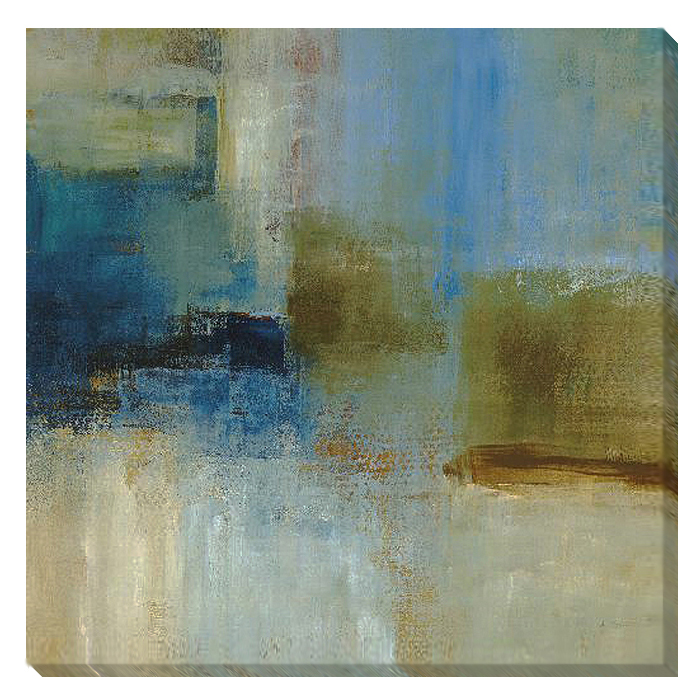 Blue Abstract Canvas Artwork - Blue - 20 in.