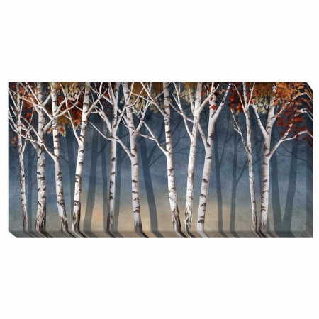 Birch Shadows Canvas Artwork - 18 in.