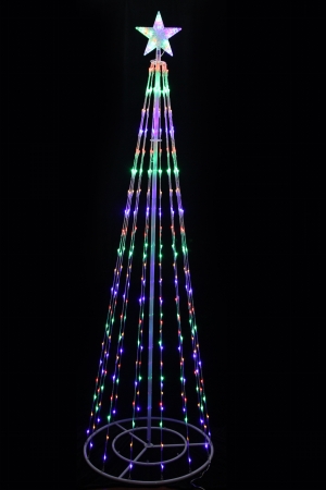 Picture of Benzara ALP-LUC138MC 83 in. Christmas Tree Tower with 8 Functions and 300 LED Lights