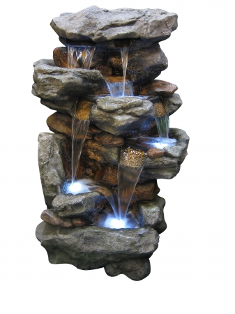 Picture of Benzara ALP-WIN730 Rain forest Waterfall Fountain LED Lights 51 in.