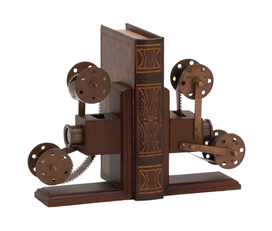 Picture of Benzara 14457 The Classic Wood Metal Book End Pair