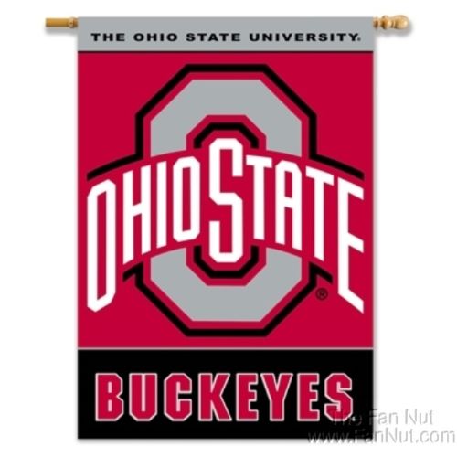 Picture of BSI Products 96455 Ohio State Buckeyes 2-Sided Banner With Pole Sleeve