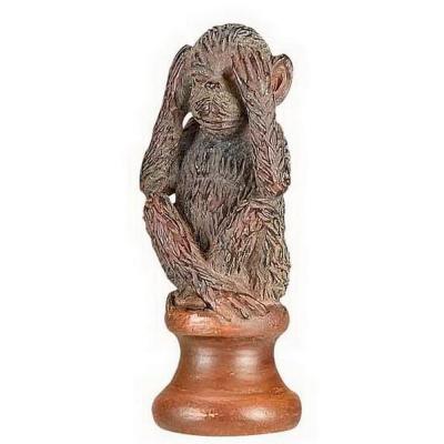 Picture of Cal Lighting FA-5029A See No Evil Monkey Resin Finial&#44; Brown