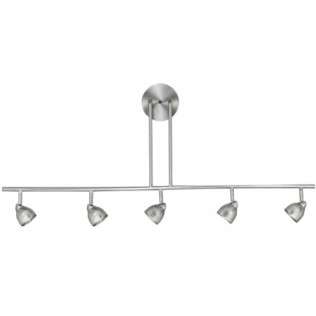 Picture of Cal Lighting SL-954-5-BS-CWH Track Lighting&#44; Cone White & Brushed Steel