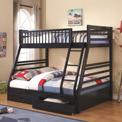 Coaster Company 460181 Bunks Twin Over Full Bunk Bed - Navy Blue -  Coaster Co of America