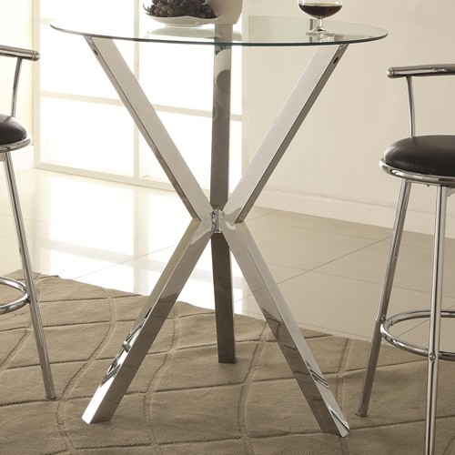 Picture of Coaster Company 100186 Bar Table&#44; Chrome