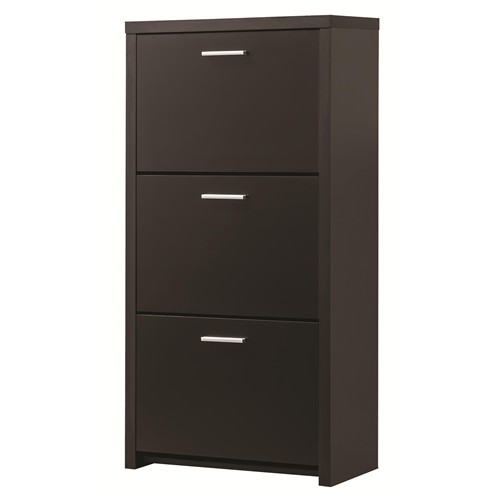 Picture of Coaster Company 900604 Tall 3 Drawer Shoe Cabinet - Black