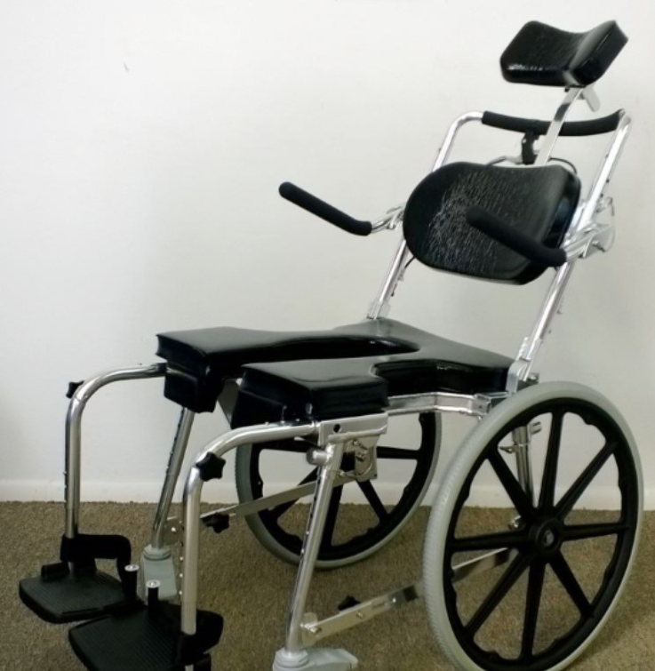Commode N Shower Chair - Self Propel - Adjustable
