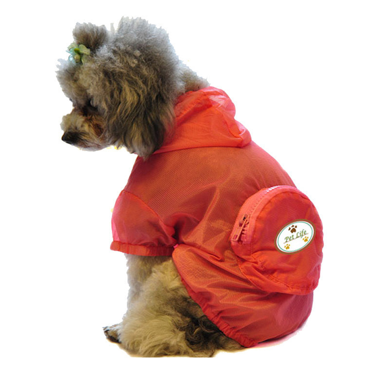 Picture of Pet Life R7ORSM Ultimate Waterproof Thunder-Paw Adjustable Travel Dog Raincoat&#44; Small