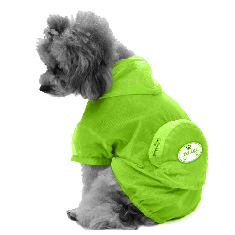 Picture of Pet Life R7YLSM Ultimate Waterproof Thunder-Paw Adjustable Travel Dog Raincoat&#44; Small
