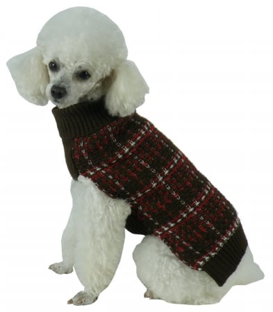 Picture of Pet Life SW15BRMD Vintage Symphony Static Fashion Knitted Dog Sweater- Medium