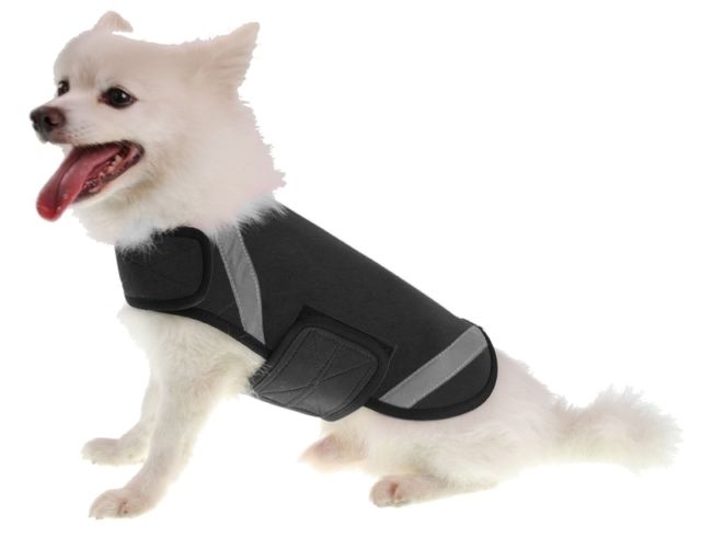 Picture of Pet Life 36BKSM Extreme Neoprene Multi-Purpose Protective Shell Dog Coat- Black - Small