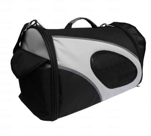 Airline Approved Phenom-Air Collapsible Pet Carrier- Black And White - Large - Pet Life B38BKWLG