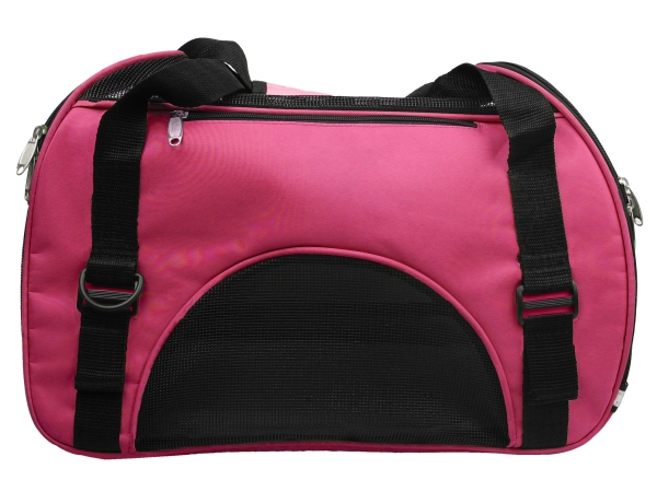 Airline Approved Altitude Force Sporty Zippered Fashion Pet Carrier- Pink - Large - PET LIFE B46PKLG