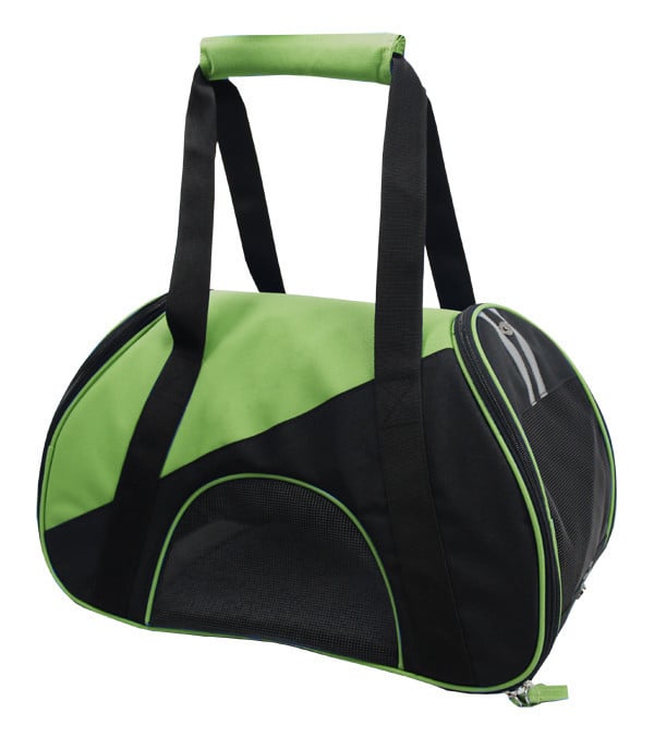 Airline Approved Zip-N-Go Contoured Pet Carrier- Green - Medium - Pet Life B56GNMD