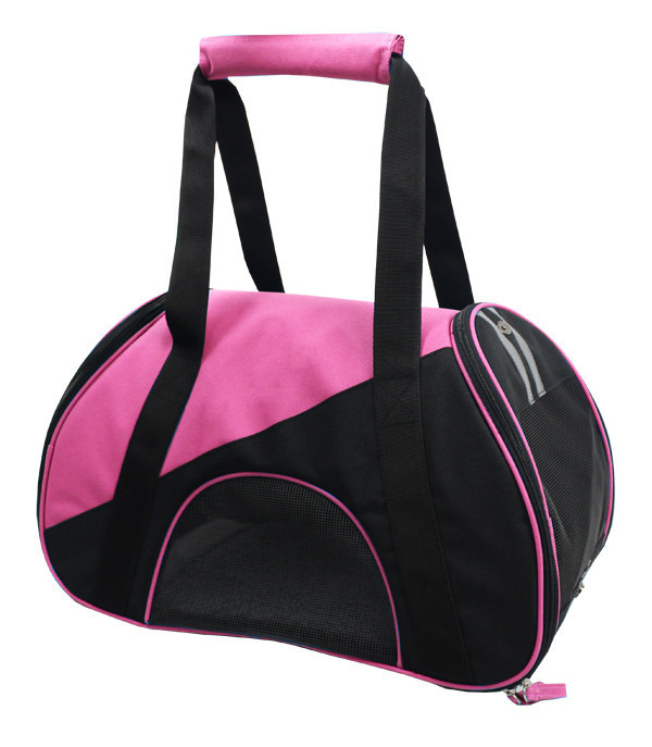 Picture of Pet Life B56PKMD Airline Approved Zip-N-Go Contoured Pet Carrier- Pink - Medium