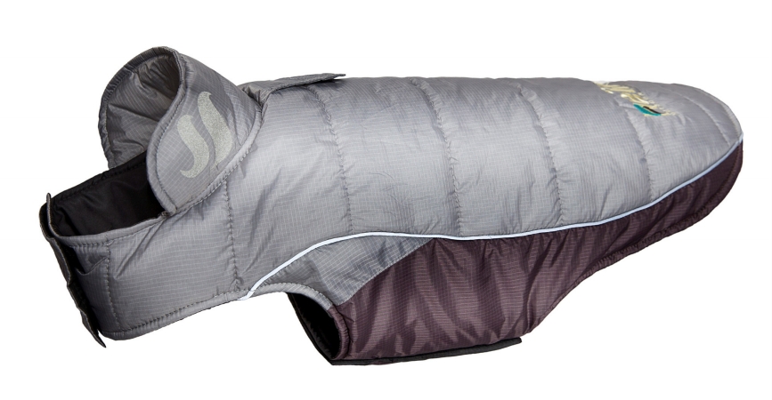 Picture of Pet Life JKHL5GYXS Helios Hurricane-Waded Plush 3M Reflective Dog Coat with Blackshark technology- Gray - Extra Small