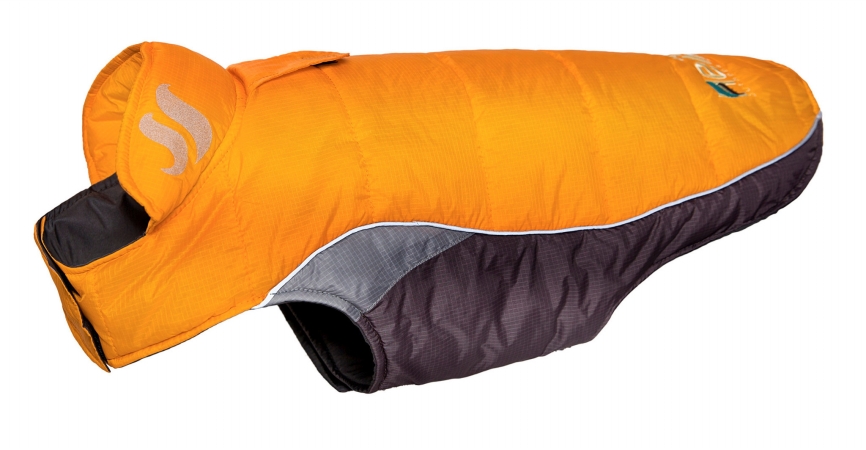 Picture of Pet Life JKHL5ORSM Helios Hurricane-Waded Plush 3M Reflective Dog Coat with Blackshark technology- Orange - Small