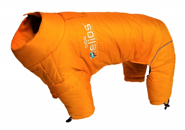 Picture of Pet Life JKHL6ORMD Helios Thunder-crackle Full-Body Waded-Plush Adjustable and 3M Reflective Dog Jacket- Orange - Medium