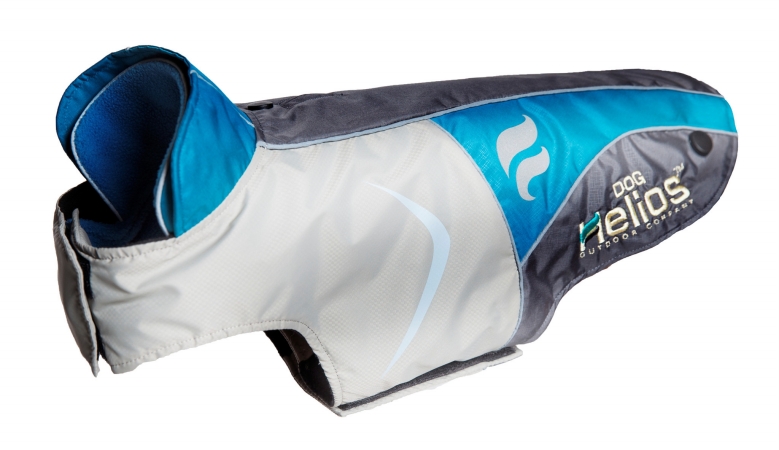 Picture of Pet Life JKHLBLXS Helios Lotus-Rusher Waterproof 2-in-1 Convertible Dog Jacket with Blackshark technology- Blue - Extra Small