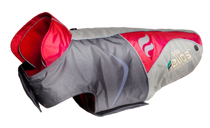 Pet Life Helios Lotus-Rusher Waterproof 2-in-1 Convertible Dog Jacket - Red - Extra Large