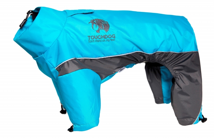 Picture of Pet Life JKTD3BLXS Touchdog Quantum-Ice Full-Bodied Adjustable and 3M Reflective Dog Jacket with Blackshark Technology- Blue - Extra Small