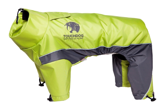 Picture of Pet Life JKTD3YLLG Touchdog Quantum-Ice Full-Bodied Adjustable and 3M Reflective Dog Jacket with Blackshark Technology- Yellow - Large