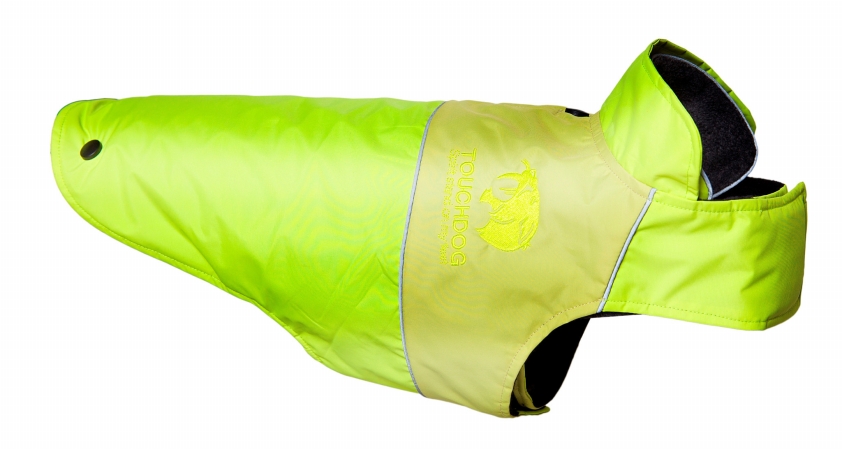 Touchdog Lightening-Shield Waterproof 2-in-1 Convertible Dog Jacket with Blackshark technology, Yellow - Extra Small
