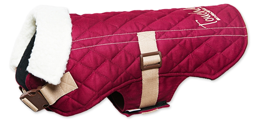 Picture of Pet Life JKTD7PKXS Touchdog Original Sherpa-Bark Designer Fashion-Forward Dog Coat- Pink - Extra Small