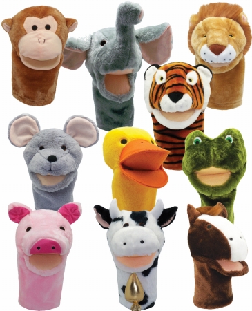Picture of Get Ready 200999 Kids Bigmouth Animal Puppets- Set of 10
