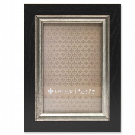 Burnished Silver Composite Picture Frame - Black, 0.67 in.