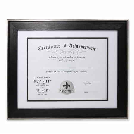Dual Use Document Frame - Black, 0.79 in.