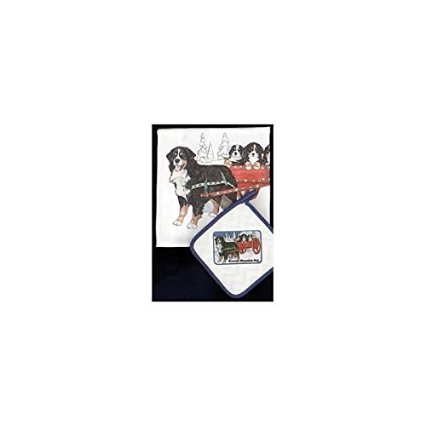 Picture of Pipsqueak Productions DP965A Bernese Mountain Dog Dish Towel And Potholder