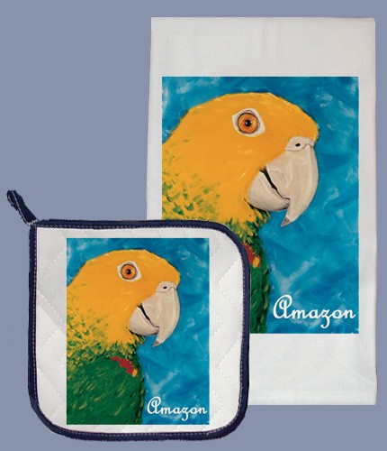 Picture of Pipsqueak Productions DP853 Amazon Dish Towel And Pot Holder Set