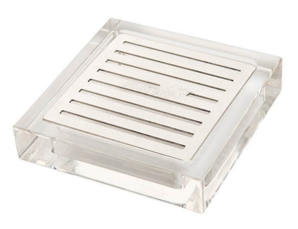 Picture of Rosseto Serving Solutions LD108 Drip Tray Acrylic with Stainless Steel Insert - Square