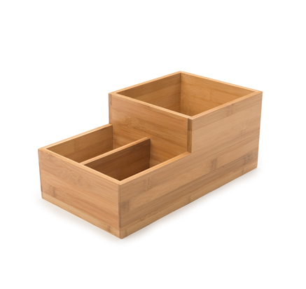 BD108 Small Bamboo Condiment Tray Bakery Building Block -  Rosseto Serving Solutions