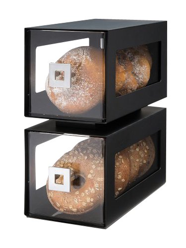Picture of Rosseto Serving Solutions BD101 2-Tier Black Matte Bakery Column Display Stand