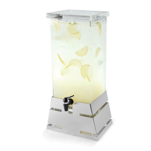 Picture of Rosseto Serving Solutions LD139 Square Stainless Steel Pyramid Base Beverage Dispenser - 4 Gallon