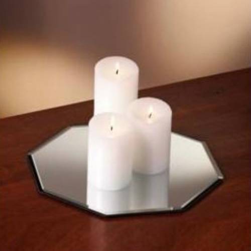 StudioSilversmiths 43588 13 in. Octagon Mirror Tray-Pack of 8