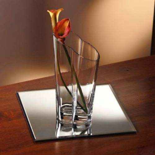 StudioSilversmiths 43589 13 in. Square Mirror Tray - 8 Pack
