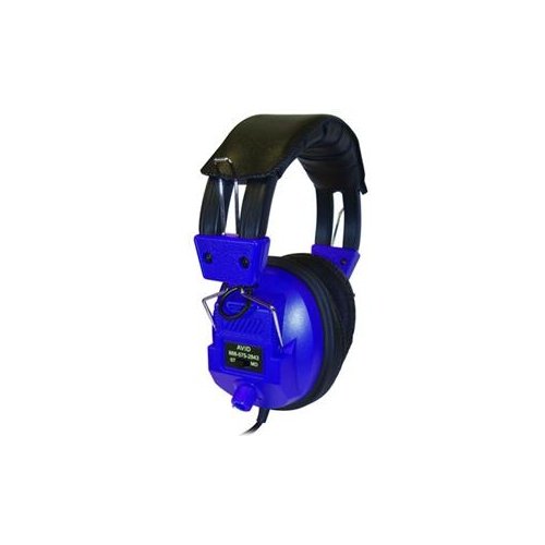 Picture of Avid Education 1EDU-AE808B-LUE Headphone - Volume Control&#44; Single 3.5 mm. Pin&#44; Adapter&#44; Blue