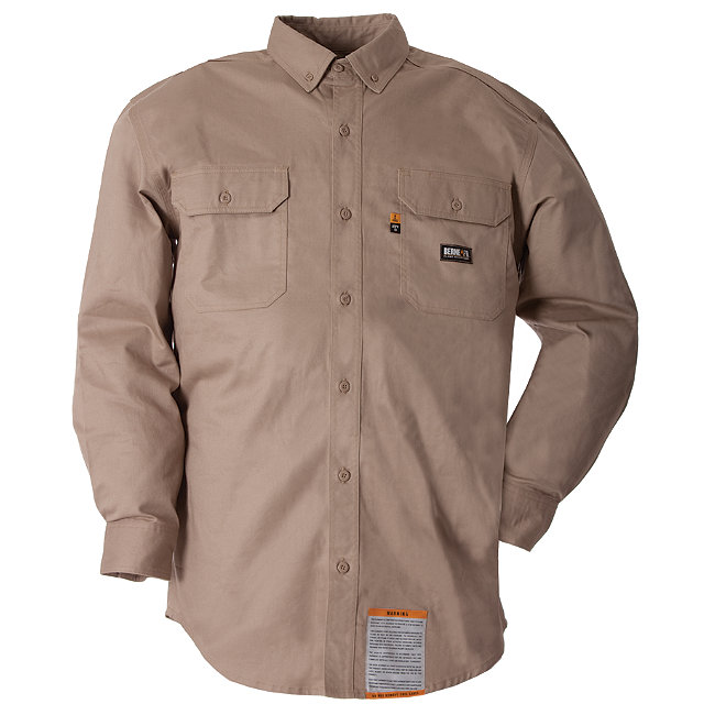 FRSH10KHR400 Fr Button Down Workshirt- Khaki - Medium